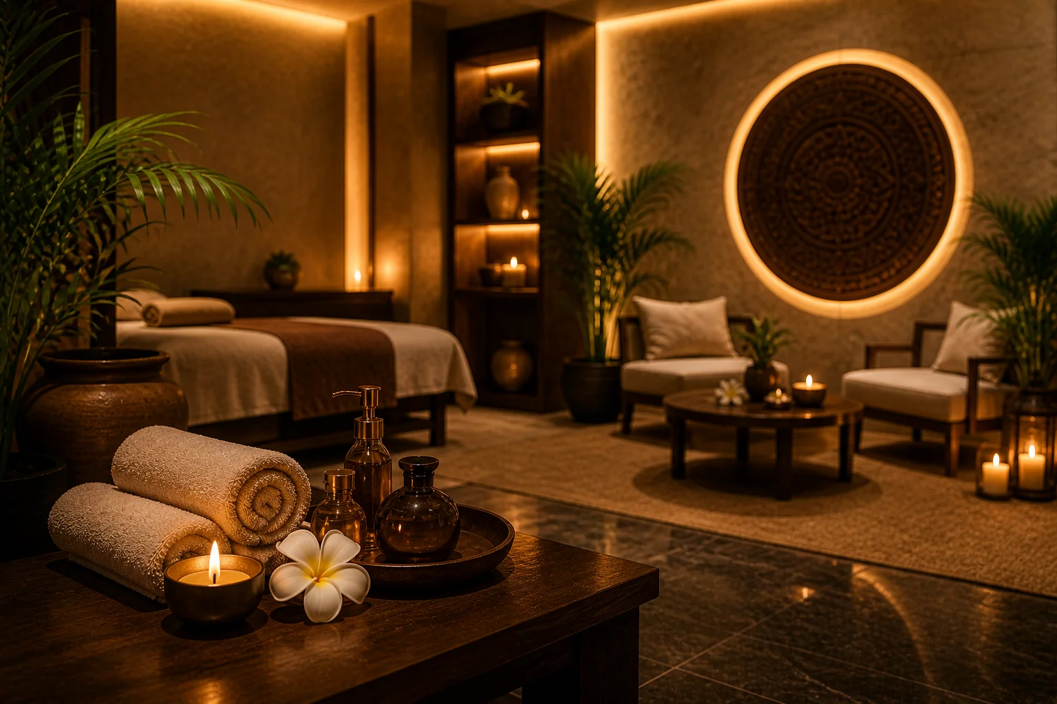 Tranquil interior of Danat Spa Al Ain