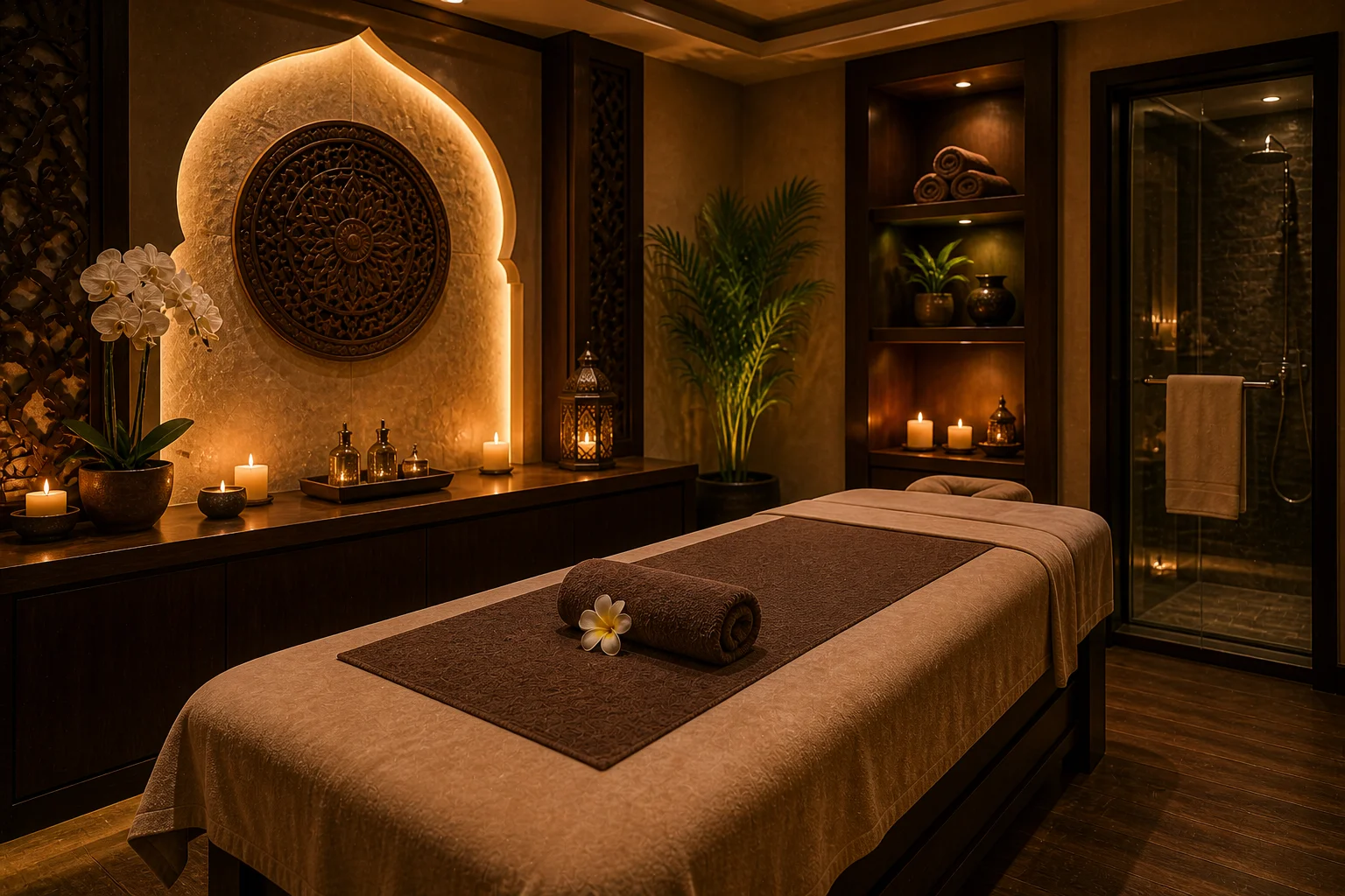 Luxury spa treatment room